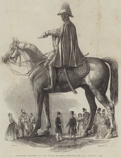 Colossal Statue of the Duke of Wellington, by M C Wyatt, Esquire by Henry Anelay